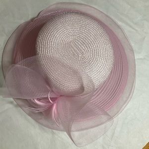 Giovanni NY Pink Barbie BarbieCore Summer Wide brim hat Dusty Pink One Size New